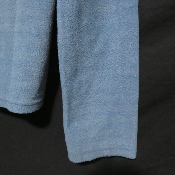 UB JEANS | Striped Light Blue Fleece V-Neck Long Sleeve Shirt W/ Sleeve Pocket - Picture 15 of 15